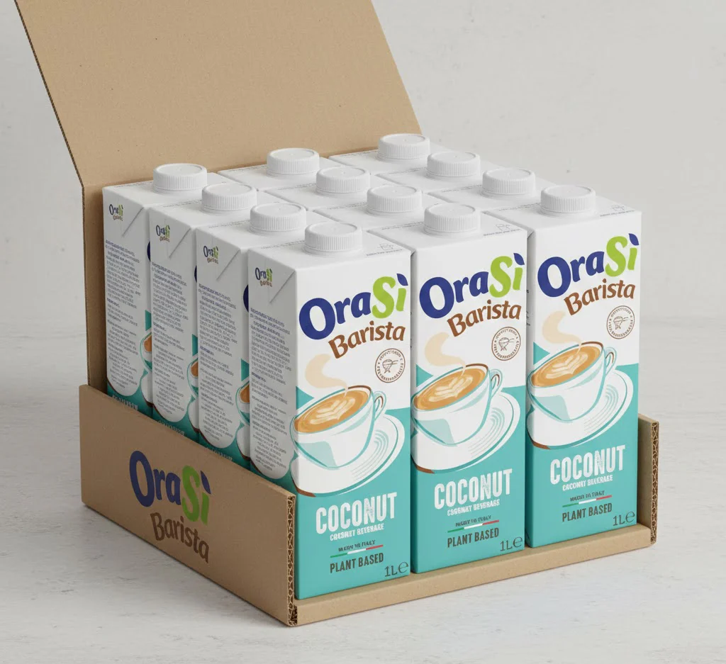 OraSi Barista Coconut Beverage Professional - 12 x 1L - Plant-Based Milk Alternatives - Canadian Distribution - Ships Free Within Canada on Orders Above CAD $199 - Image 2