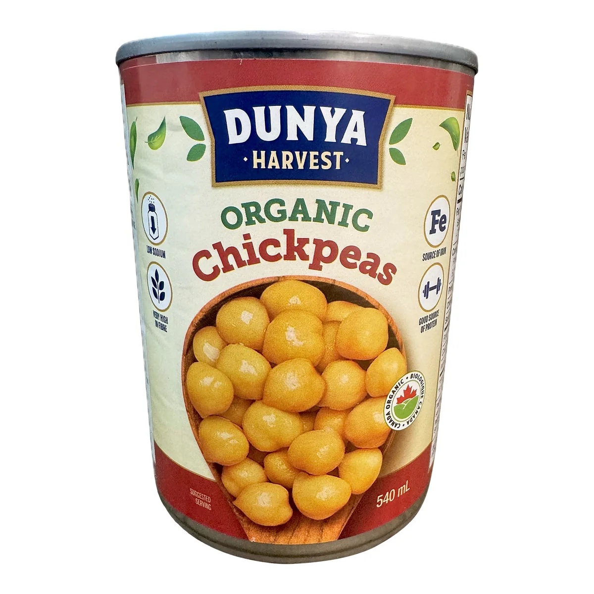 Organic Chickpeas - 4 Cases x 8 Cans x 540 mL - Dunya - Canadian Distribution - Ships Free Within Canada on Orders Above CAD $199