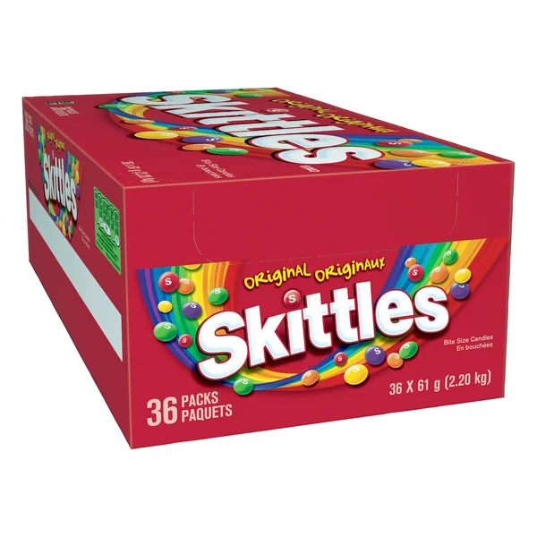 Original Candy - 4 Cases x 36 Packs x 61 g - Skittles - Canadian Distribution - Ships Free Within Canada on Orders Above CAD $199 - Image 2