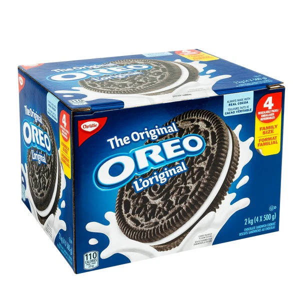 Original Cookies - 4 Cases x 4 Packs x 500 g - Oreo - Canadian Distribution - Ships Free Within Canada on Orders Above CAD $199
