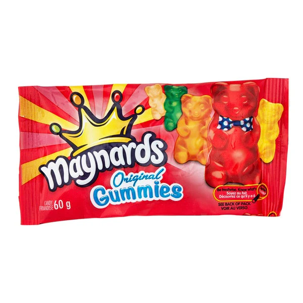 Original Gummies - 4 Cases x 18 Bags x 60 g - Maynards - Canadian Distribution - Ships Free Within Canada on Orders Above CAD $199 - Image 2