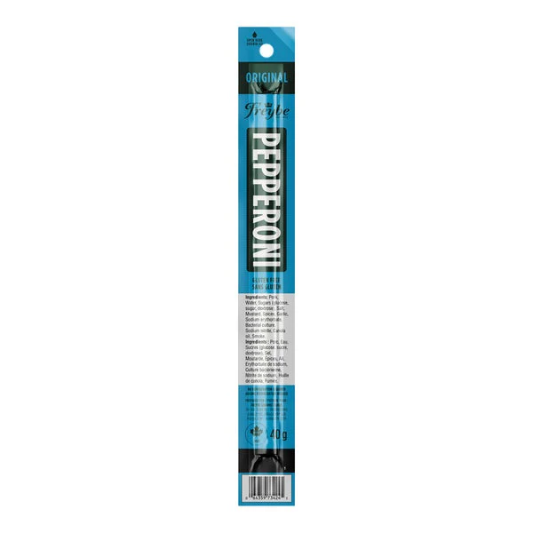 Original Pepperoni - 4 Cases x 24 Packs x 40 g - Freybe - Canadian Distribution - Ships Free Within Canada on Orders Above CAD $199