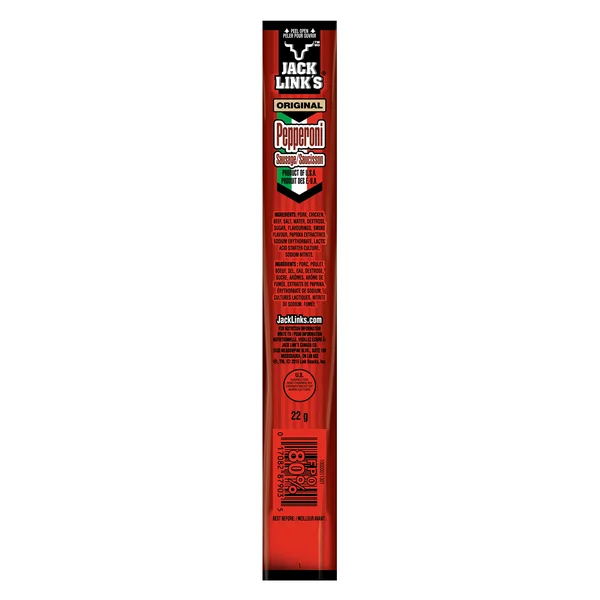 Original Pepperoni Sticks - 4 Cases x 20 Packs x 22 g - Jack Link’s - Canadian Distribution - Ships Free Within Canada on Orders Above CAD $199 - Image 2