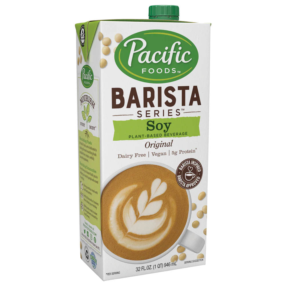 Pacific Foods - Barista Series - Soy Original (Organic, Non-GMO Soy) - 12 x 32oz per case - Foodservice - Ships Free Within Canada on Orders Above CAD $199 - Image 2