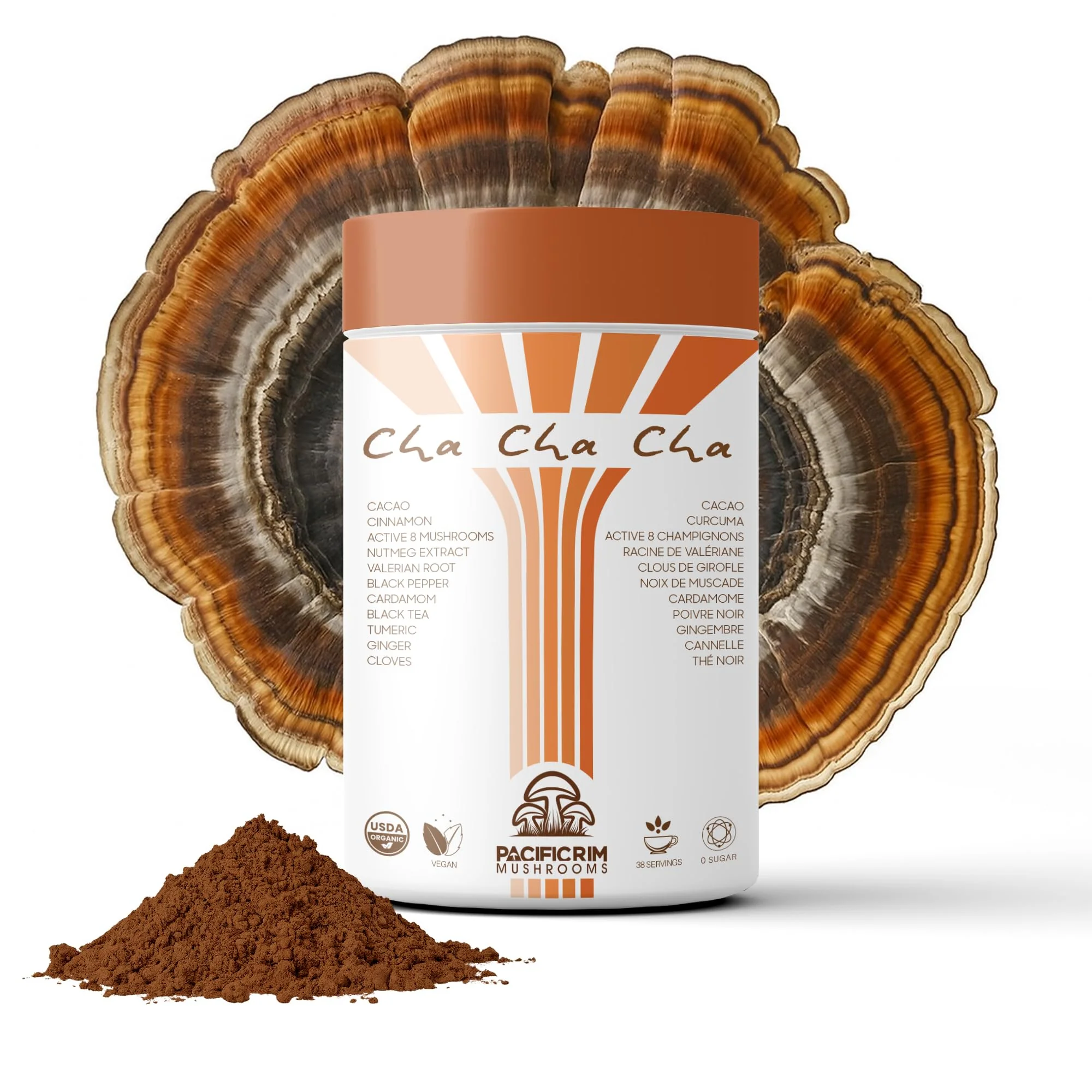 Pacific Rim Mushrooms β Cha Cha Cha Mushroom Cacao β Chai Spice β 8 Mushroom Blend β Energy and focus - Canadian Distribution - Ships Free Within Canada on Orders Above CAD $199