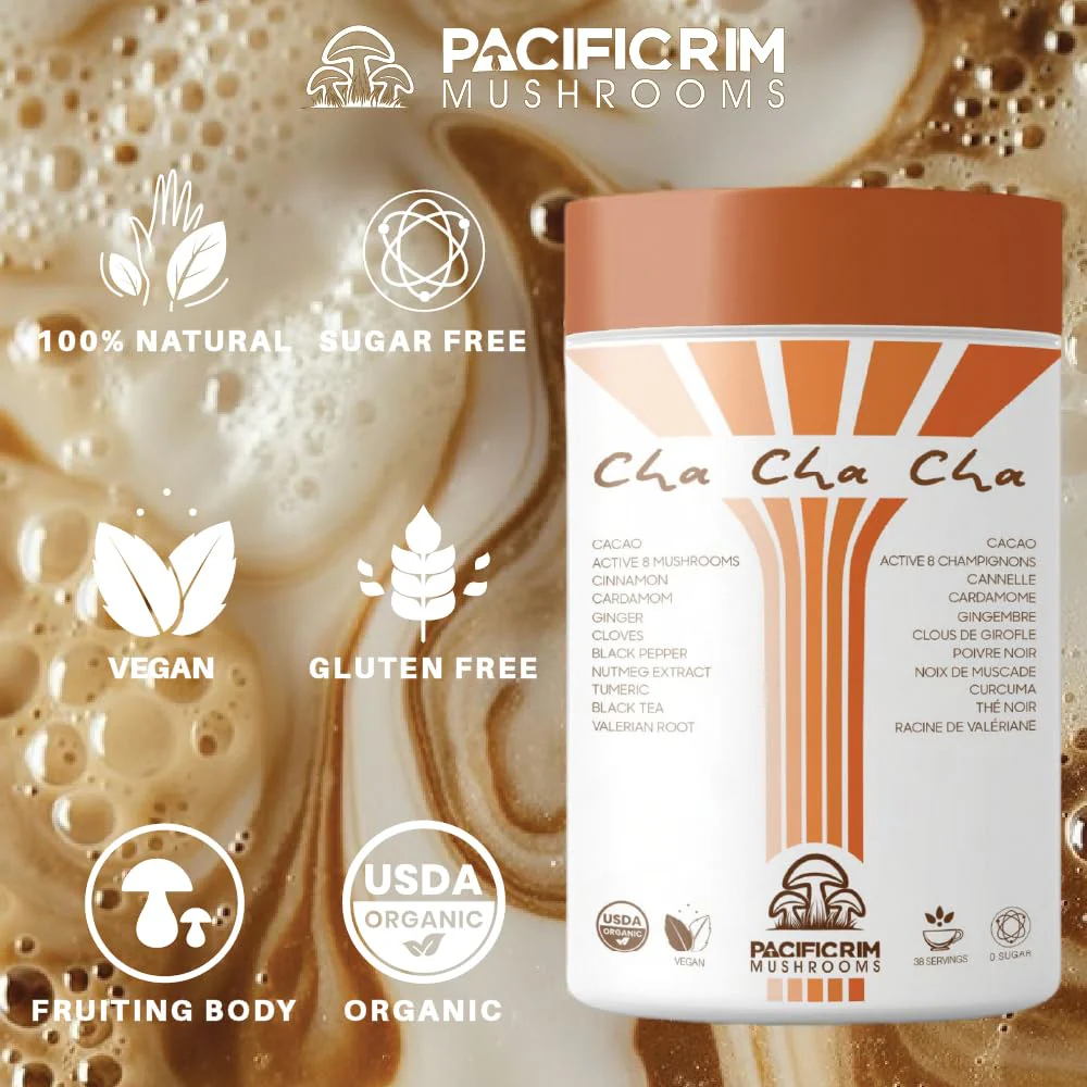 Pacific Rim Mushrooms β Cha Cha Cha Mushroom Cacao β Chai Spice β 8 Mushroom Blend β Energy and focus - Canadian Distribution - Ships Free Within Canada on Orders Above CAD $199 - Image 10