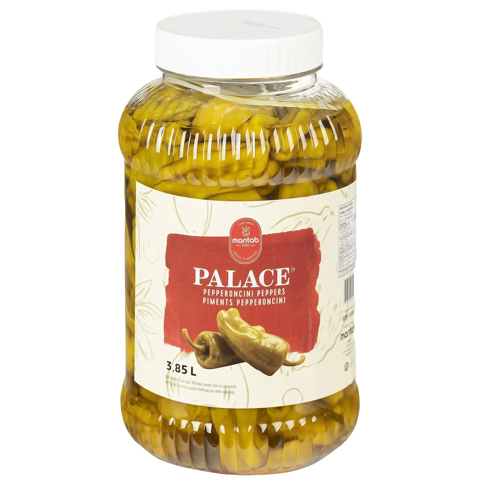 Palace Whole Pepperoncini Peppers - 4 x 3.85 L - Grocery and Food Items - Canadian Distribution - Ships Free Within Canada on Orders Above CAD $199