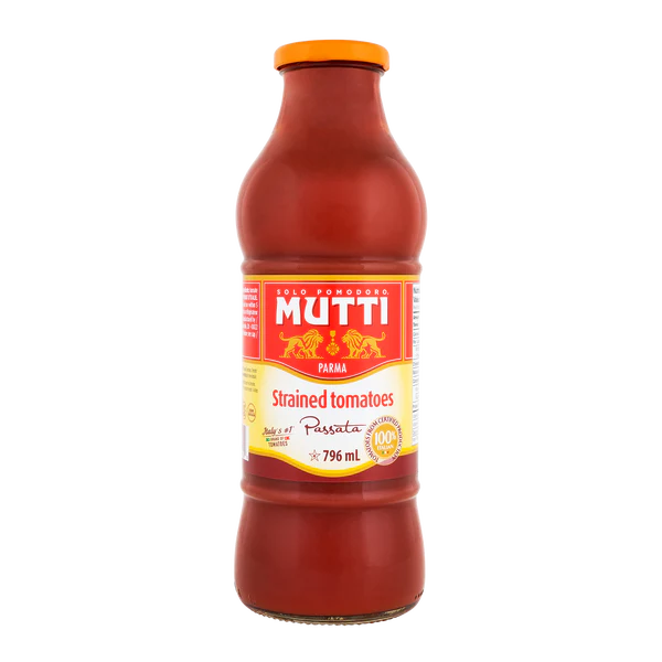 Passata Strained Tomatoes - 4 Cases x 6 Bottles x 796 mL - Mutti - Canadian Distribution - Ships Free Within Canada on Orders Above CAD $199