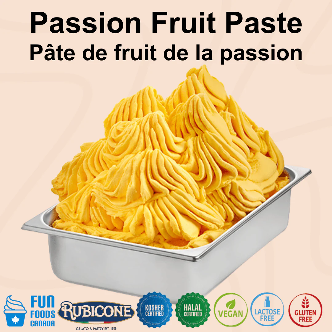 "PRE-ORDER" Passion Fruit Paste - Fruit Gelato Pastes - Case of 2 x 3 KG Buckets - Rubicone Canada - Ships Free Within Canada on Orders Above CAD $199