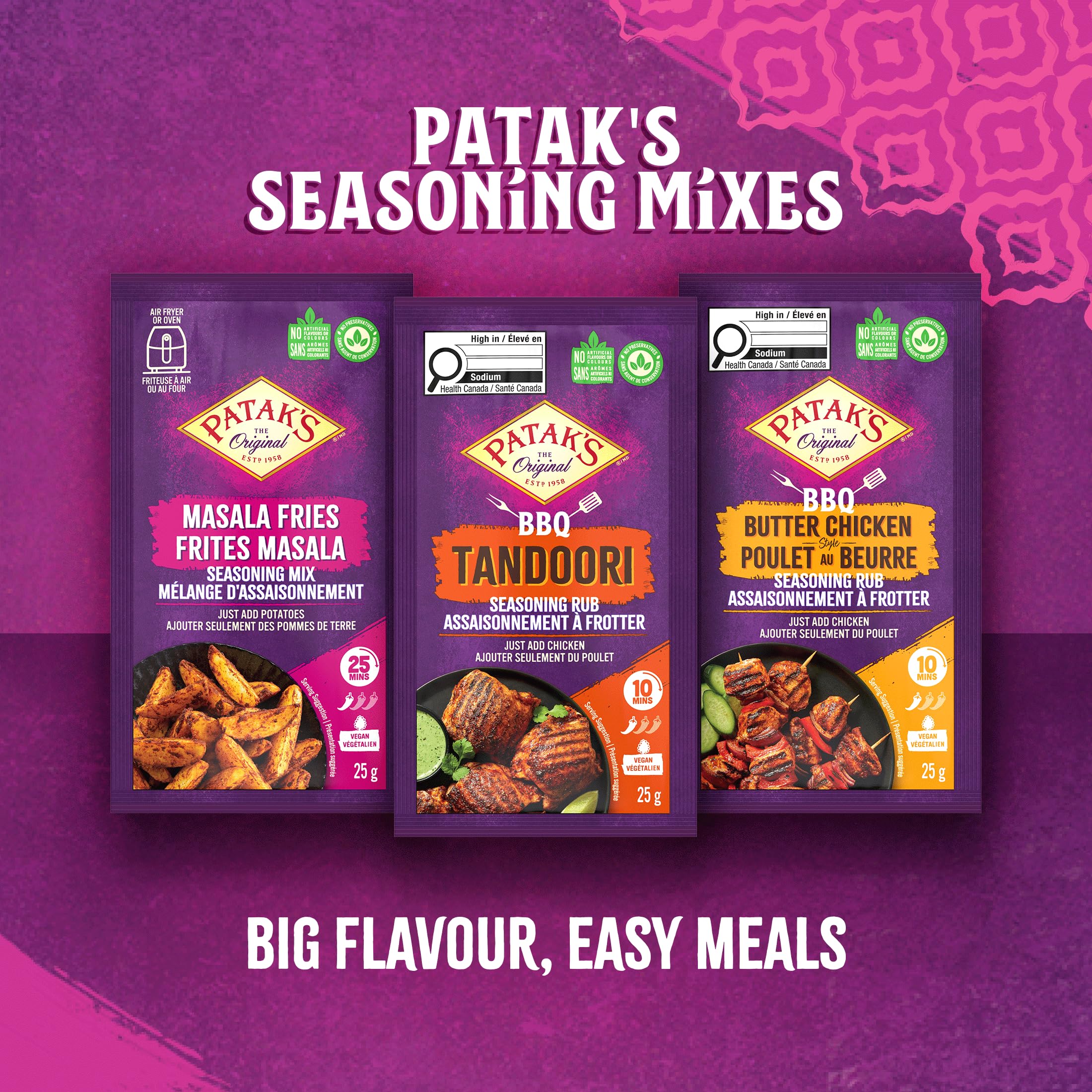 Patak's Butter Chicken Seasoning Rub – Traditional Indian Spice Blend for Grilling, Air Frying & Stovetop Cooking, 25g (18-Pack) - Canadian Distribution - Ships Free Within Canada on Orders Above CAD $199 - Image 2