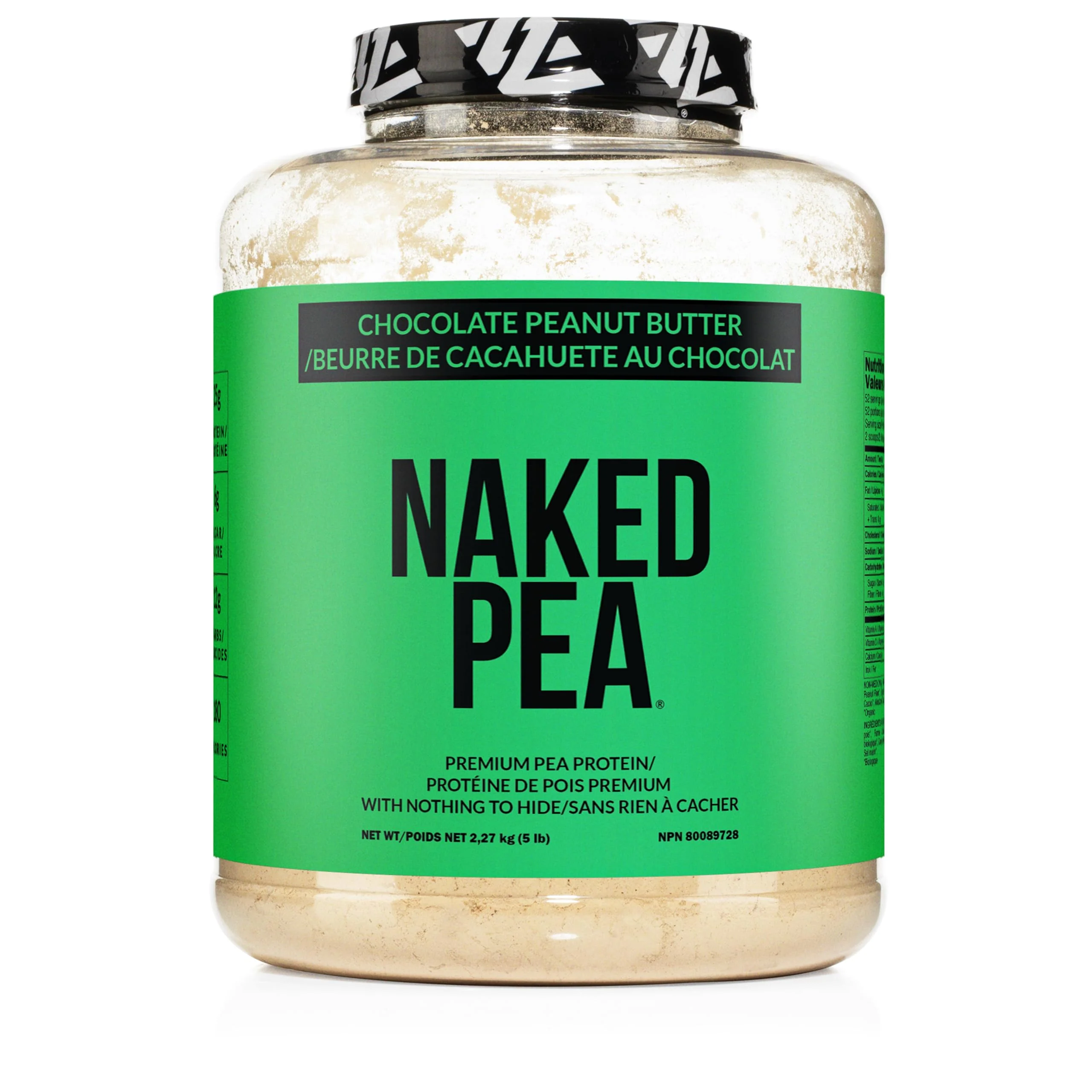 Pea โ Chocolate Peanut Butter Protein Powder โ 52 Servings โ 5lb - Canadian Distribution - Ships Free Within Canada on Orders Above CAD $199