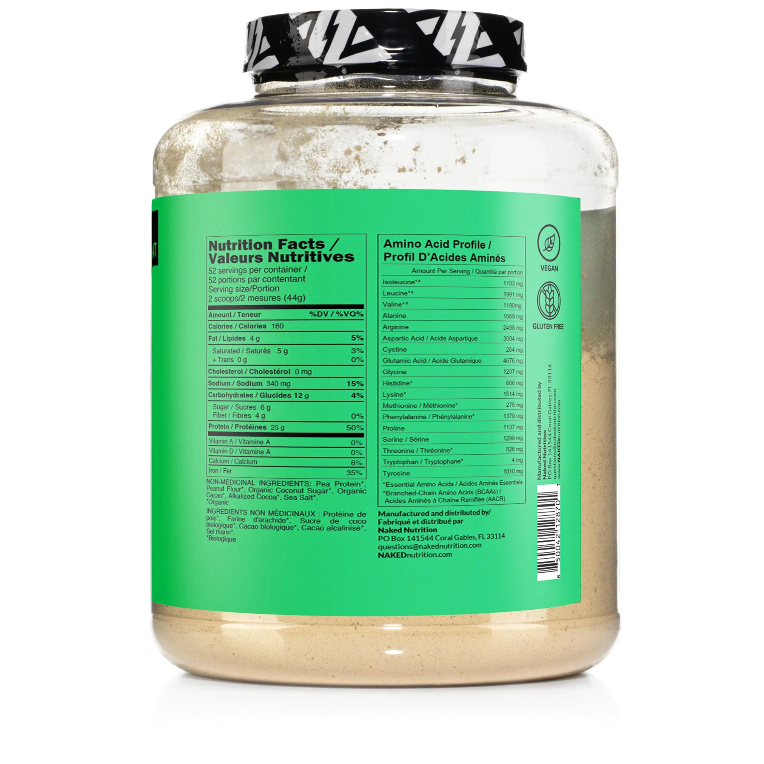 Pea โ Chocolate Peanut Butter Protein Powder โ 52 Servings โ 5lb - Canadian Distribution - Ships Free Within Canada on Orders Above CAD $199 - Image 4