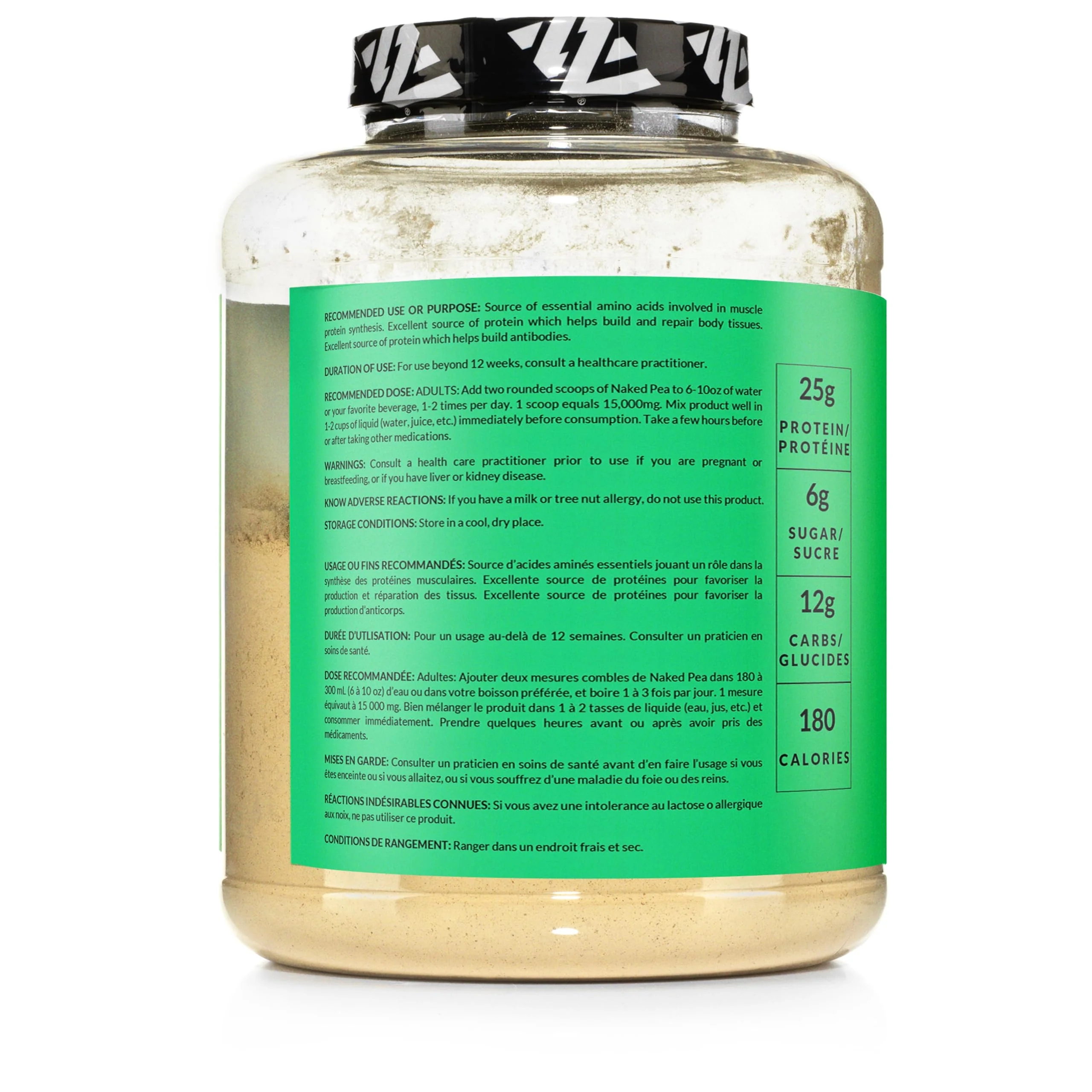Pea โ Chocolate Peanut Butter Protein Powder โ 52 Servings โ 5lb - Canadian Distribution - Ships Free Within Canada on Orders Above CAD $199 - Image 5