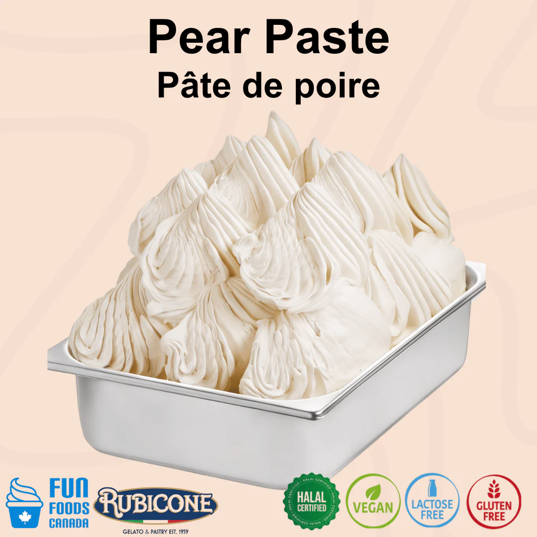 "PRE-ORDER" Pear Paste - Fruit Gelato Pastes - Case of 2 x 3 KG Buckets - Rubicone Canada - Ships Free Within Canada on Orders Above CAD $199