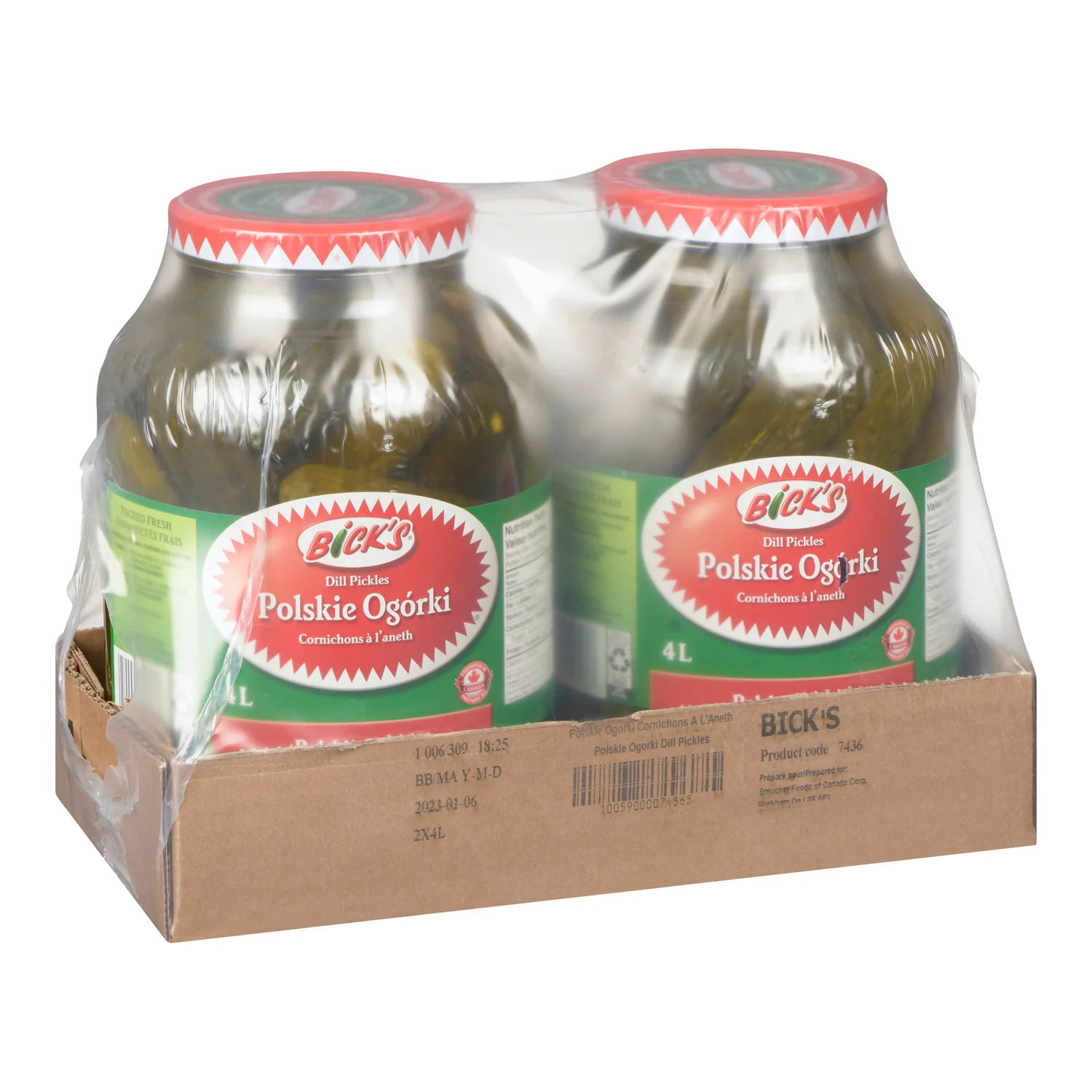 Pickle Dill Fresh Pack Garlic - 2 x 4 L - Bicks Pickles - Restaurant and Foodservice Ingredients - Canadian Distribution - Ships Free Within Canada on Orders Above CAD $199 - Image 2