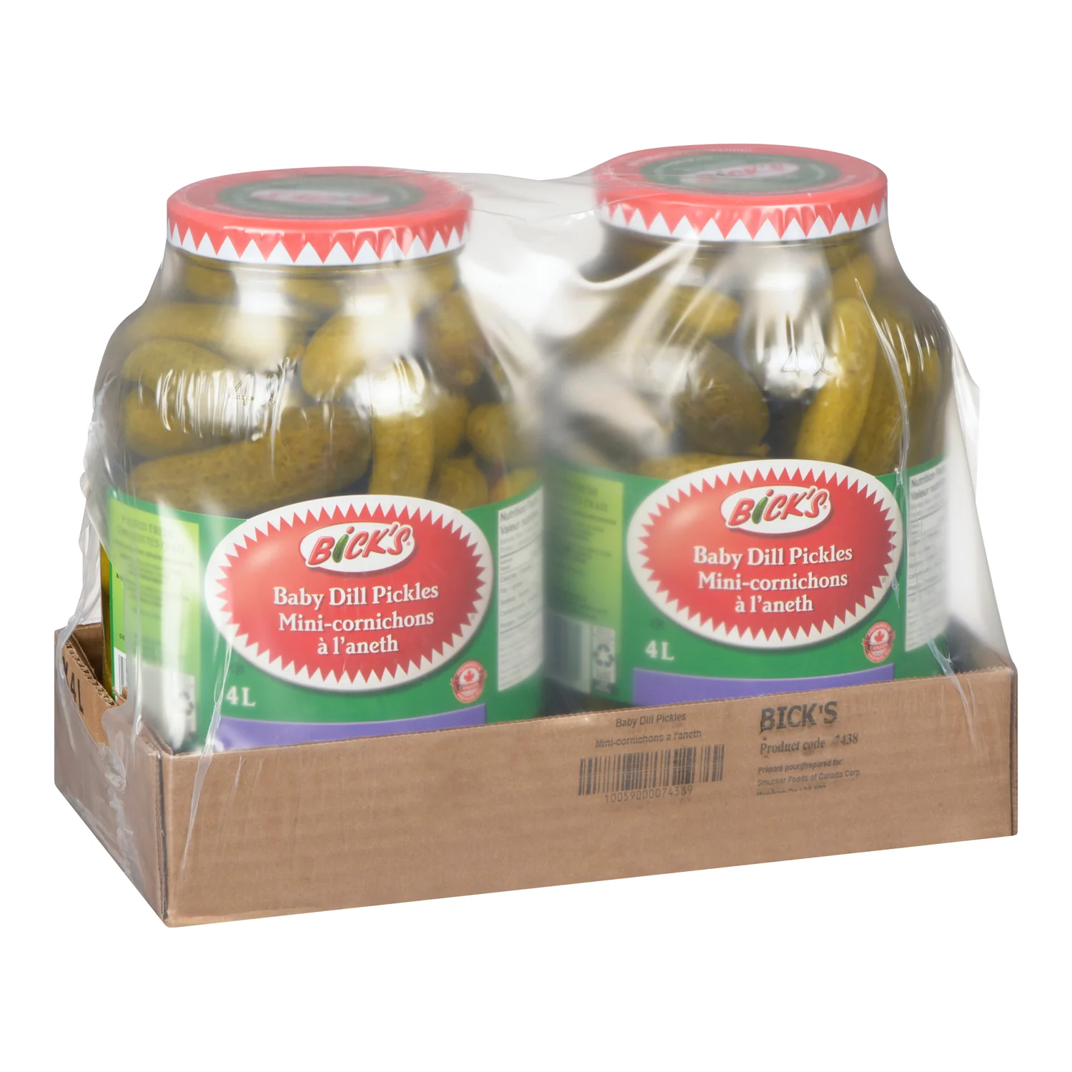 Pickle Dill Whole Baby - 2 x 4 Lr - Bicks Pickles - Restaurant and Foodservice Ingredients - Canadian Distribution - Ships Free Within Canada on Orders Above CAD $199 - Image 2