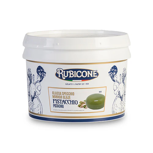 "PRE-ORDER" Pistachio Mirror Glaze - Case of 2 x 3.5 KG Buckets - Bakery and Pastry - Rubicone Canada - Ships Free Within Canada on Orders Above CAD $199 - Image 2