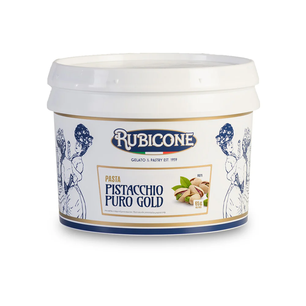 "PRE-ORDER" Pistachio Pure Gold Paste - Classic Gelato Pastes - Case of 2 x 3 KG Buckets - Rubicone Canada - Ships Free Within Canada on Orders Above CAD $199 - Image 2