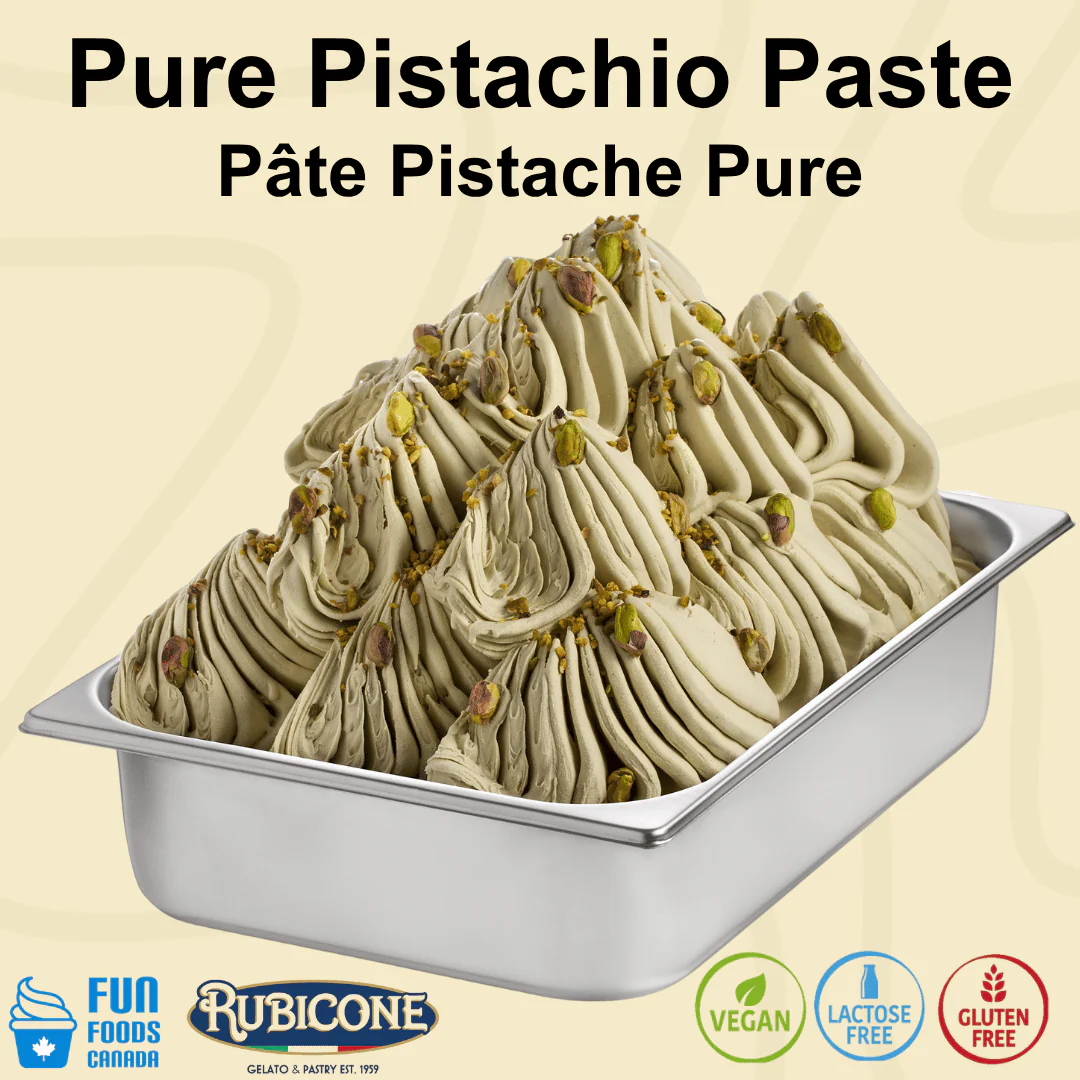 "PRE-ORDER" Pistachio Pure No Colour Paste - Classic Gelato Pastes - Case of 2 x 3 KG Buckets - Rubicone Canada - Ships Free Within Canada on Orders Above CAD $199