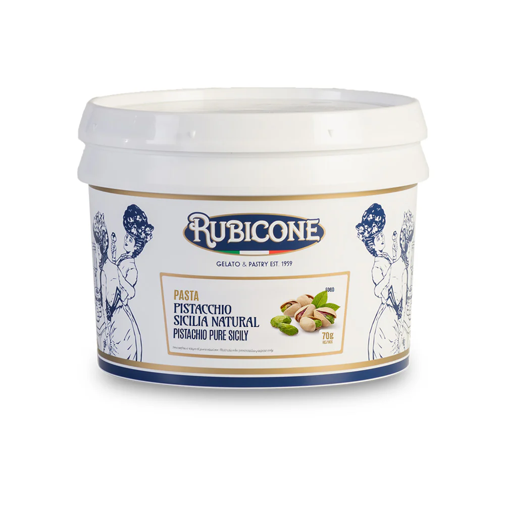 Pistachio Pure Siciliy (Natural Colour) Paste - Gelato Pastes - 3 KG Bucket - Rubicone Canada - Ships Free Within Canada on Orders Above CAD $199 - Image 2