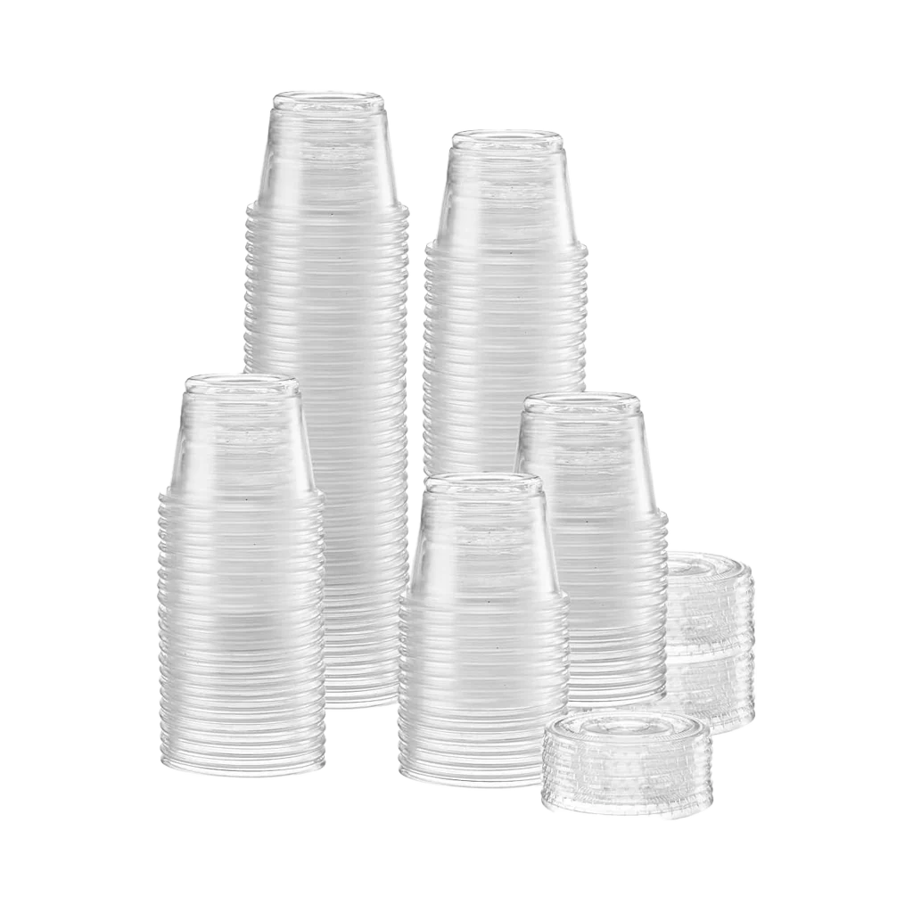 PLA Portion Cup Lids Compostable - Sold By The Case - Image 4