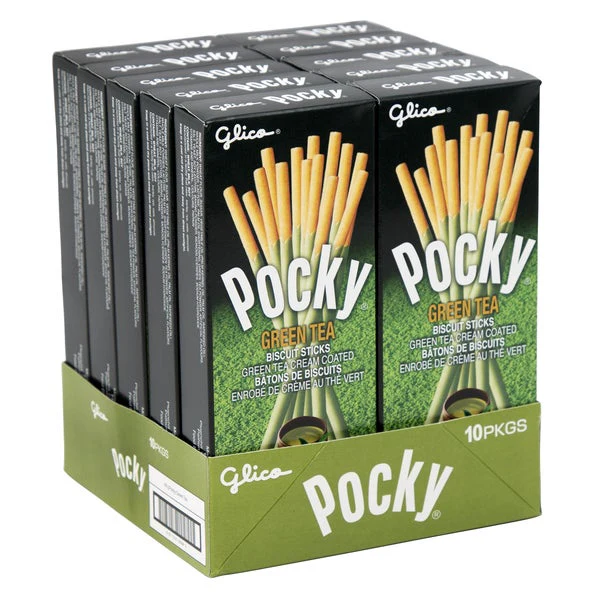 Pocky Matcha Green Tea - 4 Cases x 10 Packs x 40 g - Glico - Canadian Distribution - Ships Free Within Canada on Orders Above CAD $199 - Image 2