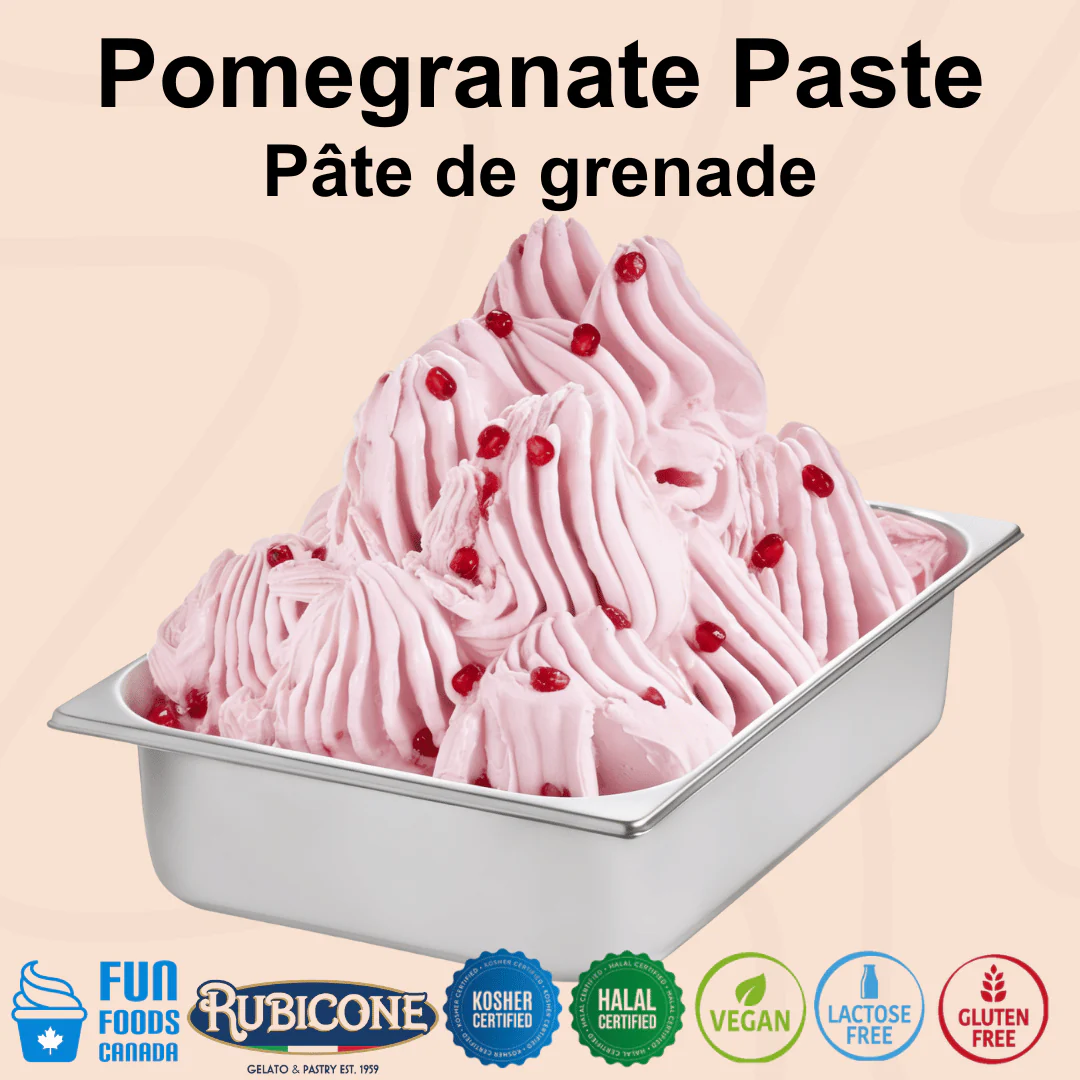 "PRE-ORDER" Pomegranate Paste - Fruit Gelato Pastes - Case of 2 x 3 KG Buckets - Rubicone Canada - Ships Free Within Canada on Orders Above CAD $199