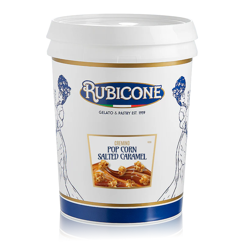 Popcorn Salted Caramel Spreadable Filling Cream - Cremino Popcorn Salted Caramel - Case of 2 x 5 KG Buckets - Rubicone Canada - Ships Free Within Canada on Orders Above CAD $199 - Image 2
