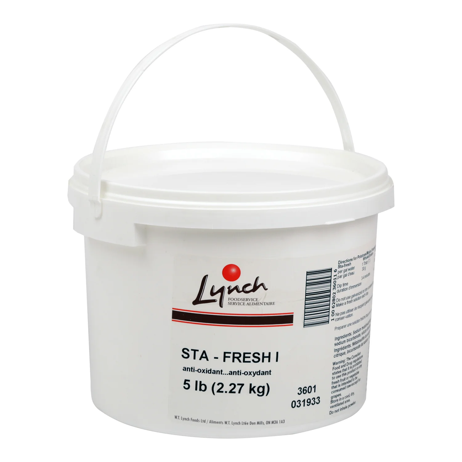 Potato Whitener Sta-Fresh 1 - 1 x 5 lbs - Lynch - Restaurant and Foodservice Ingredients - Canadian Distribution - Ships Free Within Canada on Orders Above CAD $199