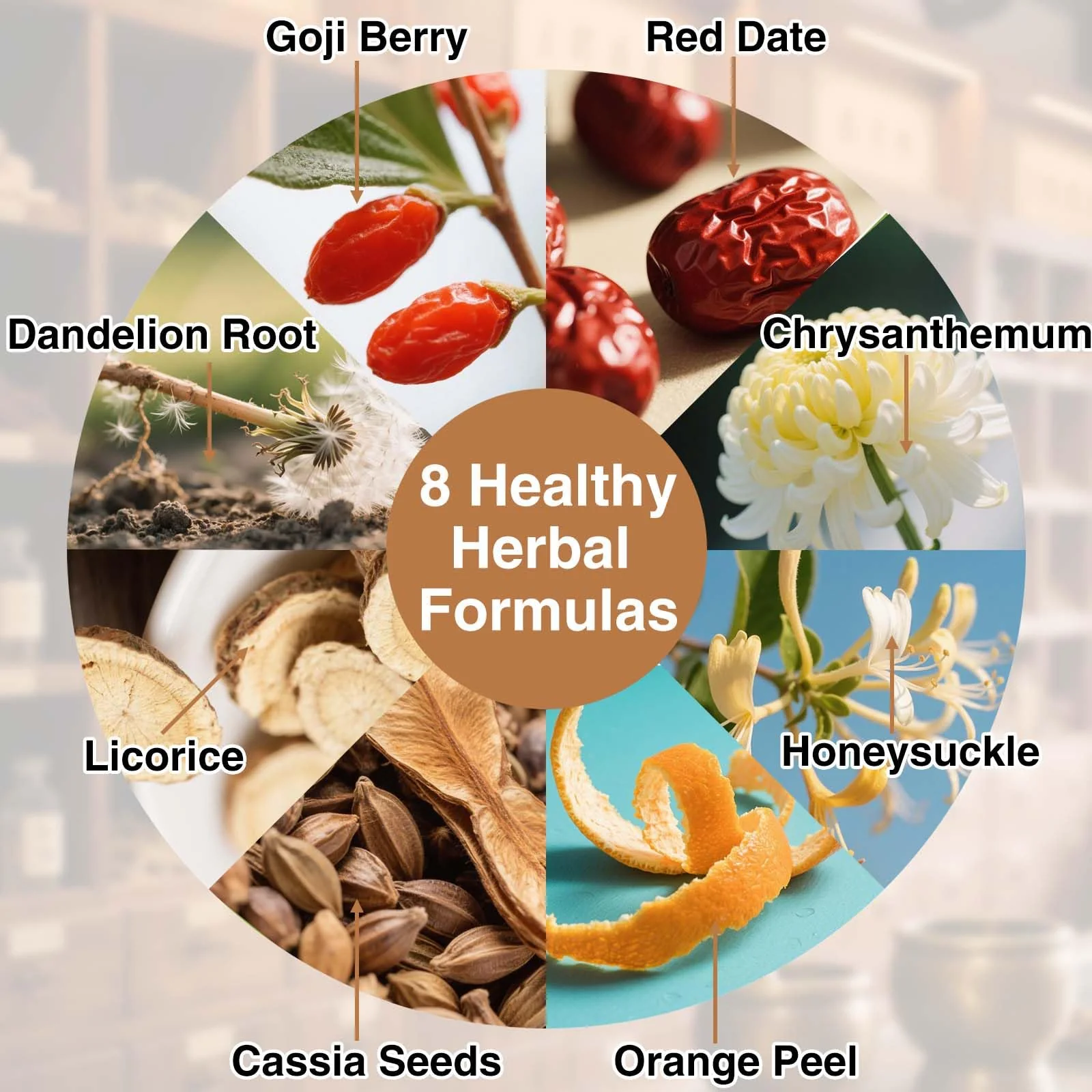 Premium Dandelion Root Tea โ Detox Herbal Blend โ Original โ 20 Tea Bags โ With goji licorice chrysanthemum - Canadian Distribution - Ships Free Within Canada on Orders Above CAD $199 - Image 6