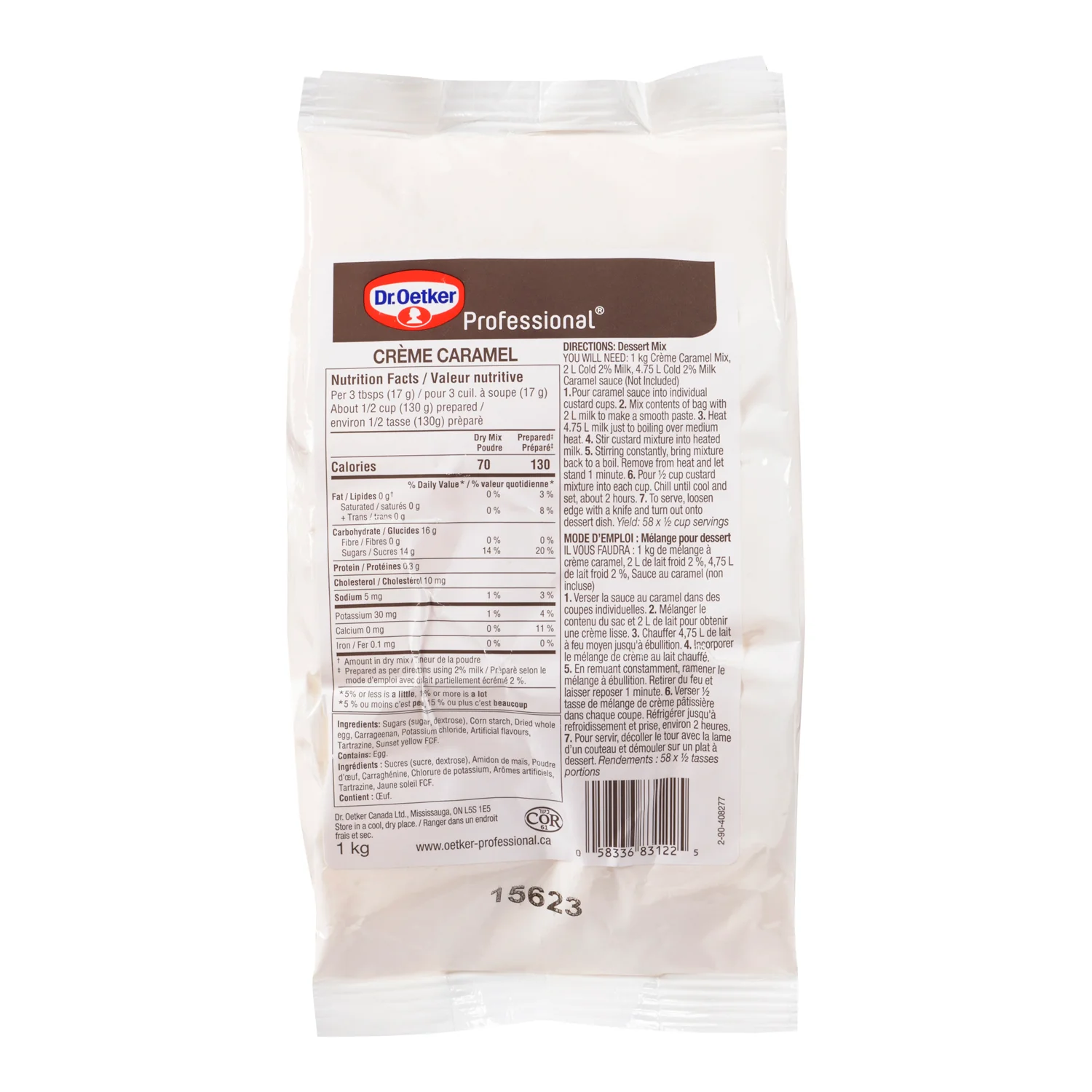 Pudding Mix Caramel Creme - 2 x 1 kg - Oetker - Baking Mixes and Ingredients - Canadian Distribution - Ships Free Within Canada on Orders Above CAD $199