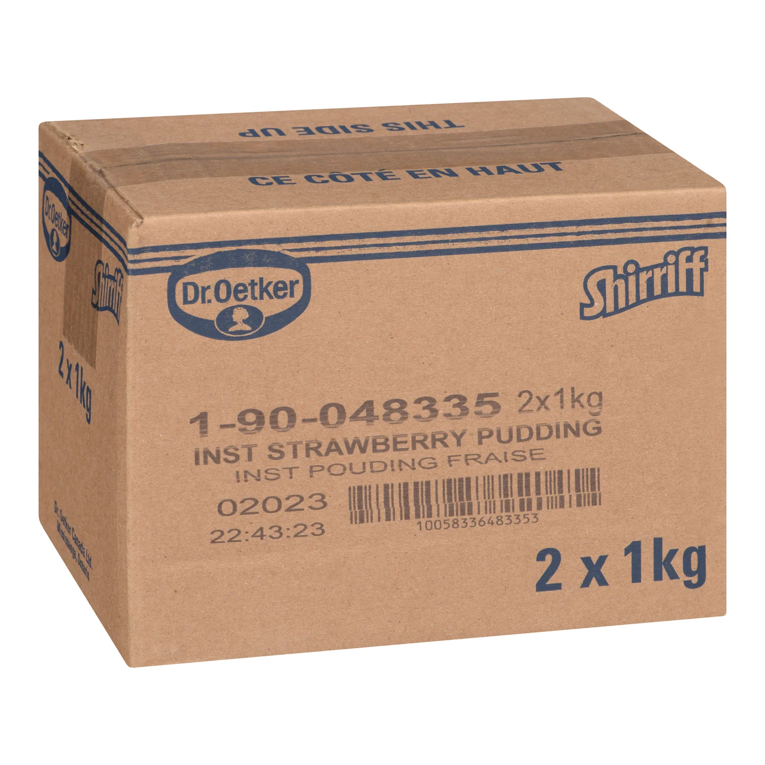 Pudding Strawberry Powder Instant - 2 x 1 kg - Shirriff - Baking Mixes and Ingredients - Canadian Distribution - Ships Free Within Canada on Orders Above CAD $199 - Image 3