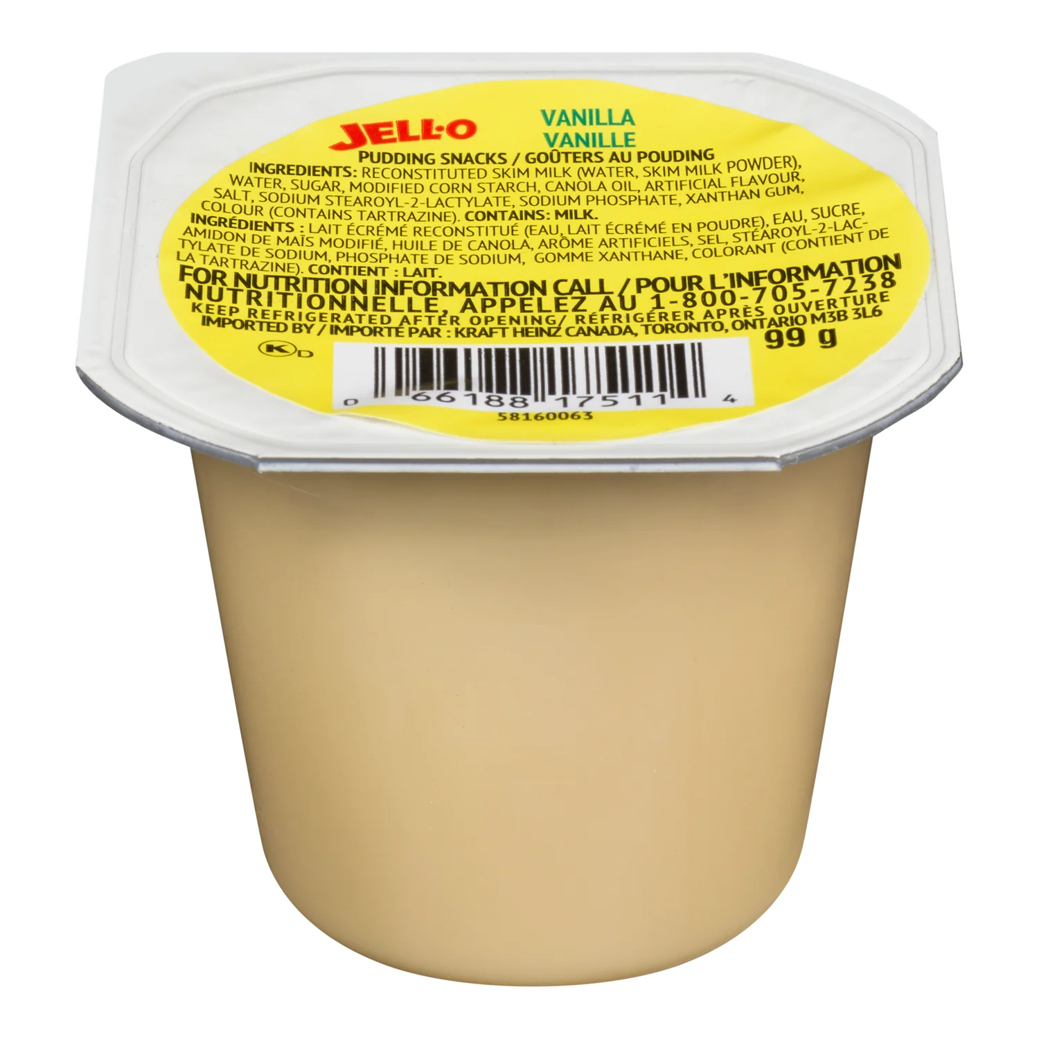 Pudding Vanilla Cup - 24 x 99 g - Kraft - Baking Mixes and Ingredients - Canadian Distribution - Ships Free Within Canada on Orders Above CAD $199