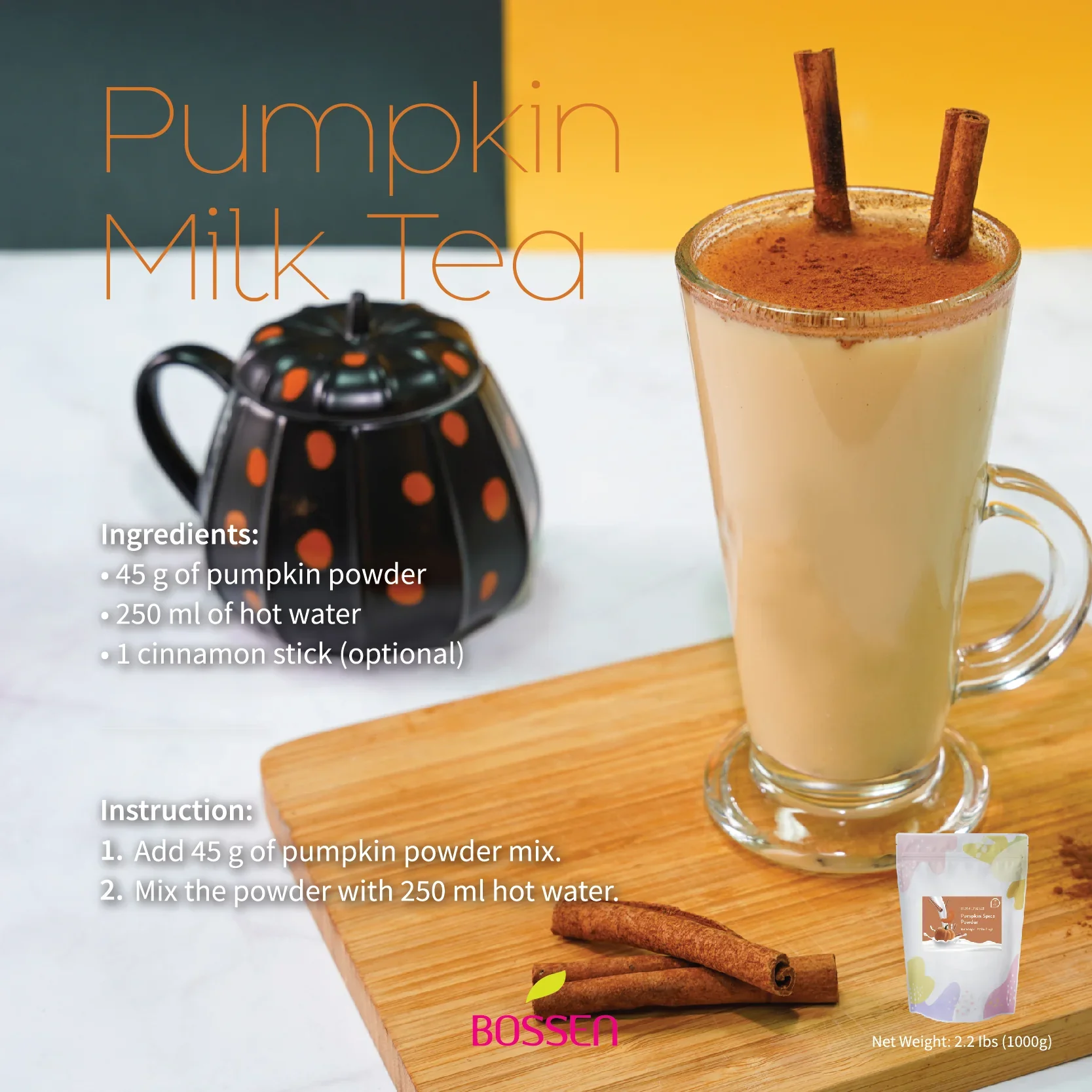 Pumpkin Spice Beverage Mix | All in One | NEW | 2.2 Lbs. Bag - Bossen Canada - Ships Free Within Canada on Orders Above CAD $199 - Image 6