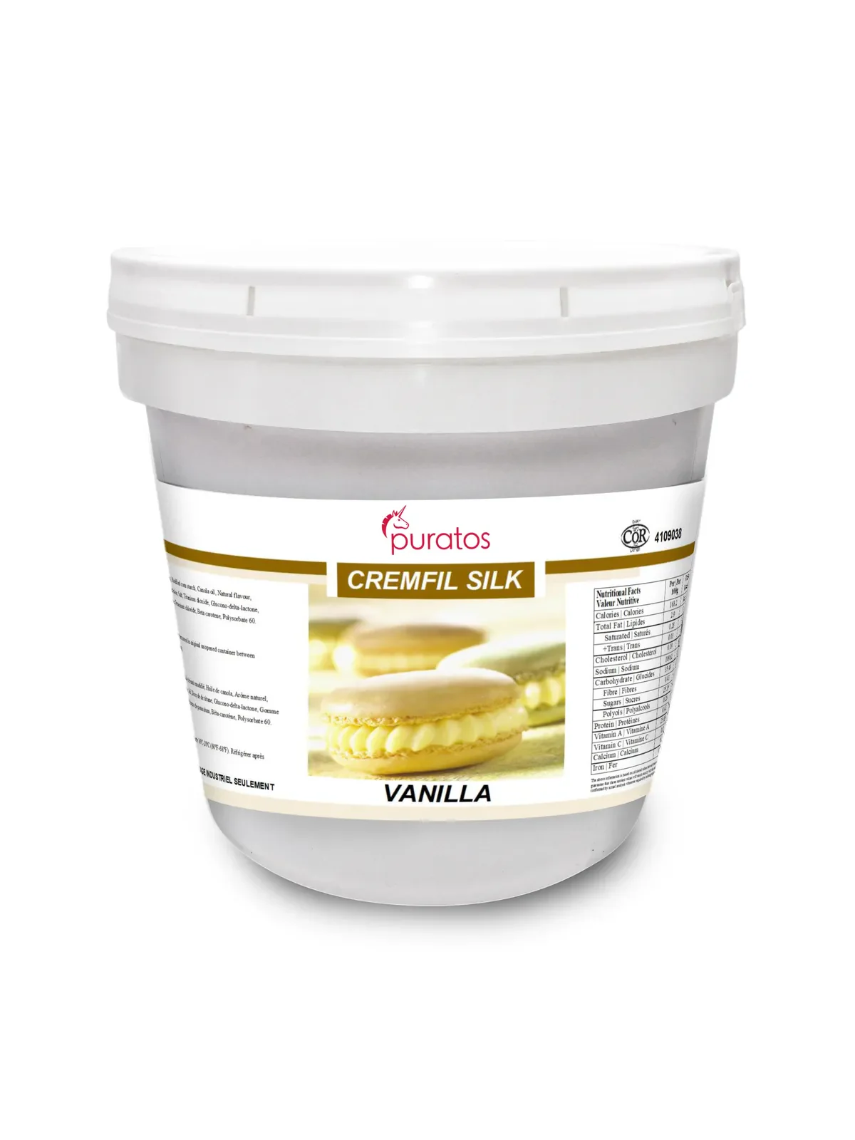 Puratos - Cremfil Silk Vanilla - 9KG - Canadian Distribution - Ships Free Within Canada on Orders Above CAD $199