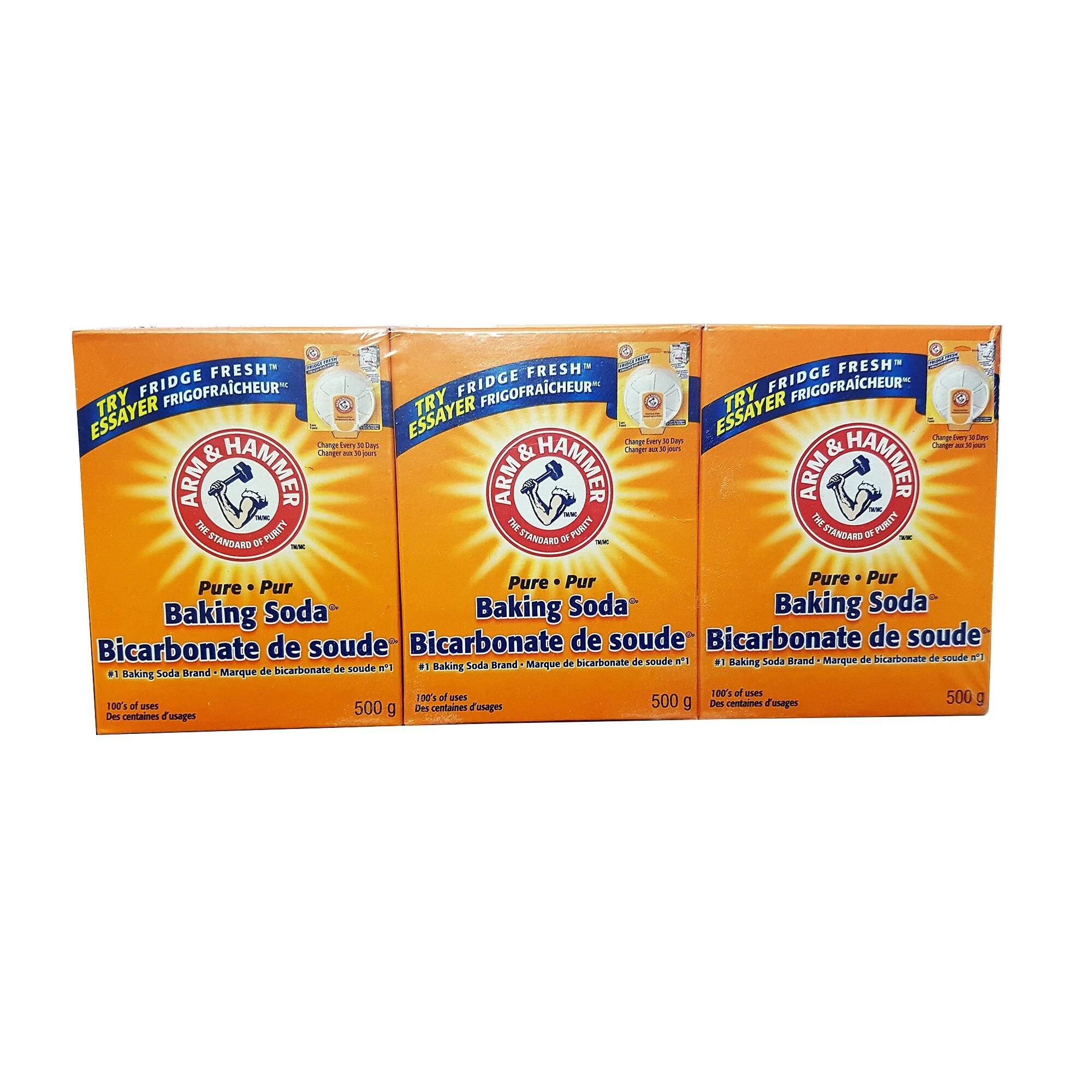 Pure Baking Soda - 4 Cases x 6 Boxes x 500 g - Arm & Hammer - Canadian Distribution - Ships Free Within Canada on Orders Above CAD $199