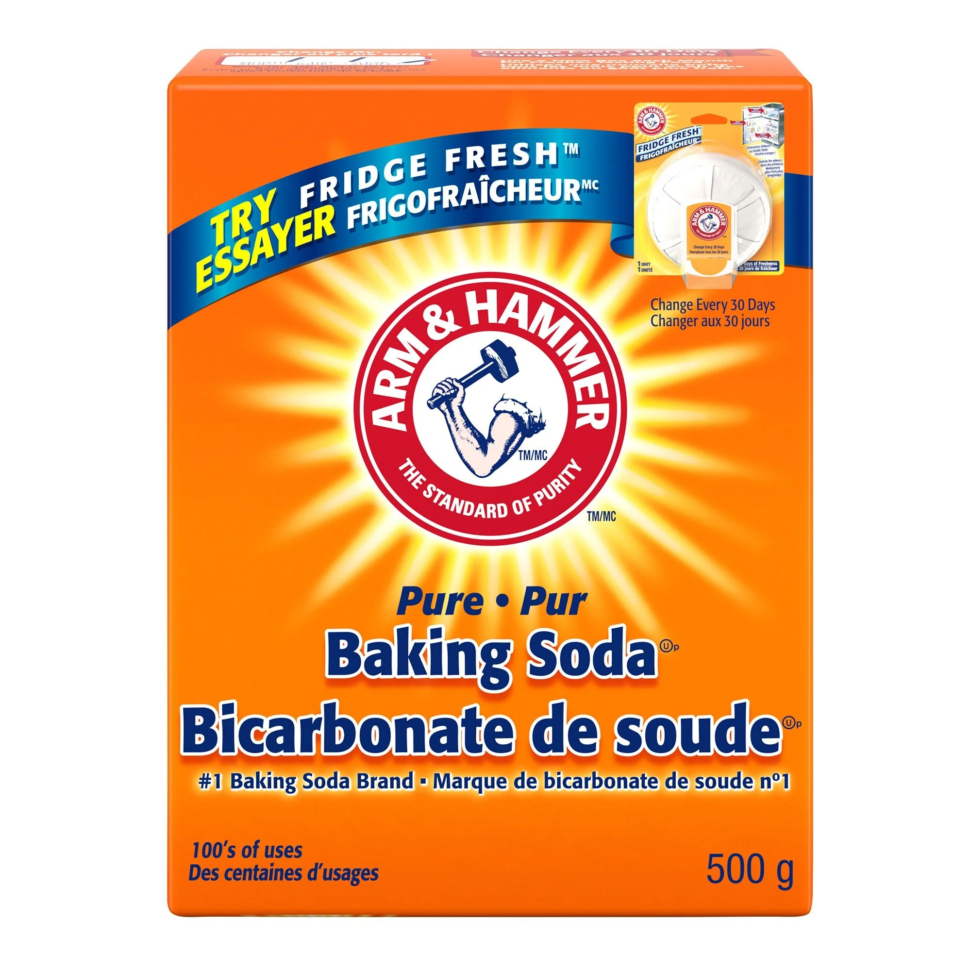 Pure Baking Soda - 4 Cases x 6 Boxes x 500 g - Arm & Hammer - Canadian Distribution - Ships Free Within Canada on Orders Above CAD $199 - Image 2