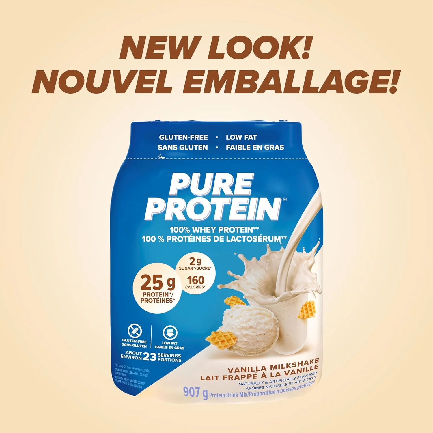 Pure Protein – Whey Powder – Vanilla – 907 g – Ships Free Within Canada on Orders Above CAD $199 - Image 2