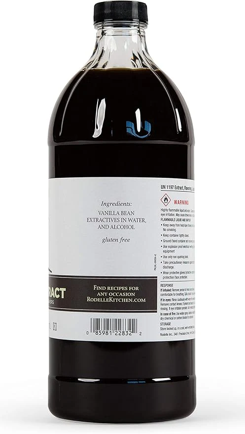 Pure Vanilla Extract - 946ml - 32 fl oz - Rodelle - Vanilla Extracts - Baking Mixes and Ingredients - Canadian Distribution - Ships Free Within Canada on Orders Above CAD $199 - Image 2