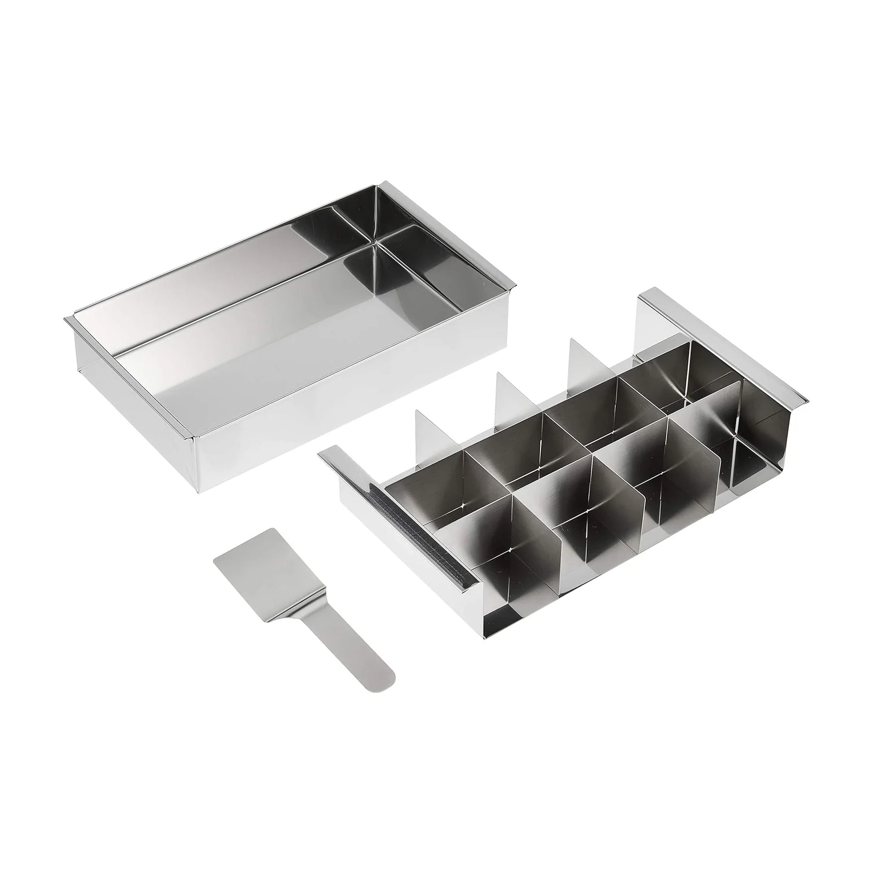 QUEEN ROSE S/S Egg Tofu/Kanten Jelly Mould with Partition, 8.9" x 5.3" - Canadian Distribution - Image 3