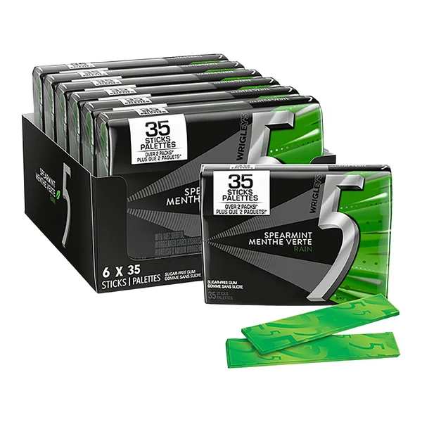 Rain MegaPack - 4 Cases x 6 Packs x 35 pieces - 5 Gum - Canadian Distribution - Ships Free Within Canada on Orders Above CAD $199