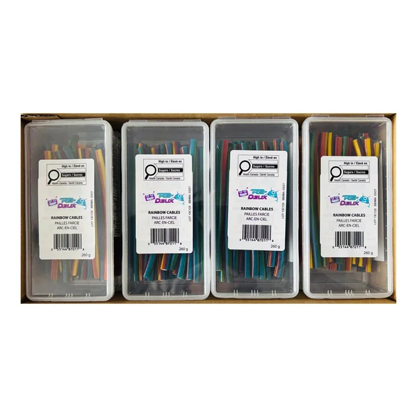 Rainbow Cables - 4 Cases x 12 Packs x 260 g - R2-Delix - Canadian Distribution - Ships Free Within Canada on Orders Above CAD $199
