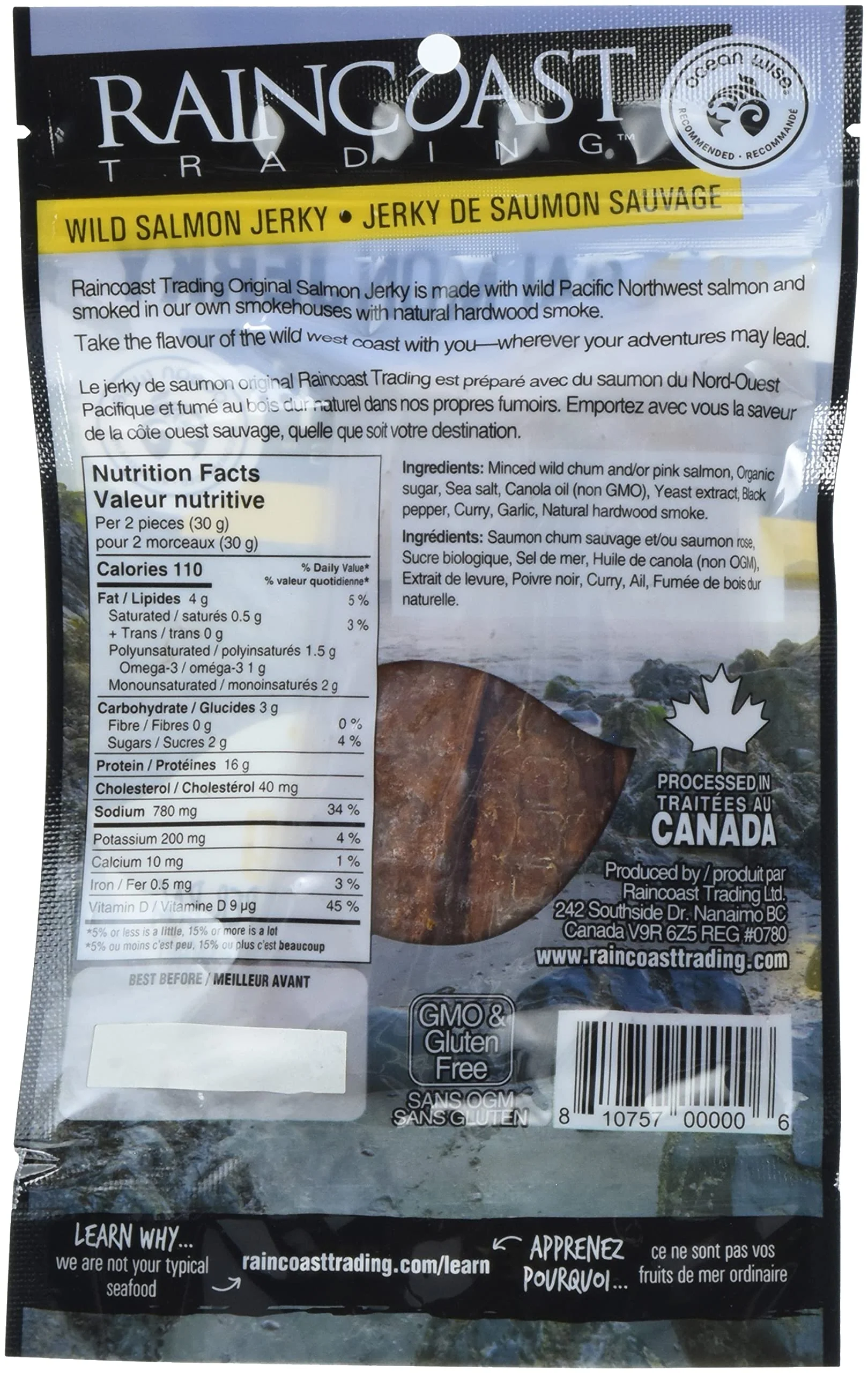 RAINCOAST TRADING CO Original Wild Salmon Jerky, 2 x 50g - Canadian Distribution - Ships Free Within Canada on Orders Above CAD $199 - Image 5