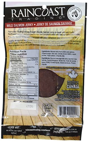 RAINCOAST TRADING CO Smoky Sweet Chipotle Wild Salmon Jerky, 2 x 50g - Canadian Distribution - Ships Free Within Canada on Orders Above CAD $199 - Image 5