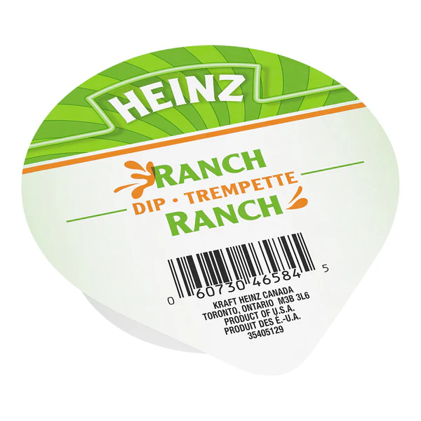 Ranch Dip - 4 Cases x 100 Packets x 44 mL - Heinz - Canadian Distribution - Ships Free Within Canada on Orders Above CAD $199