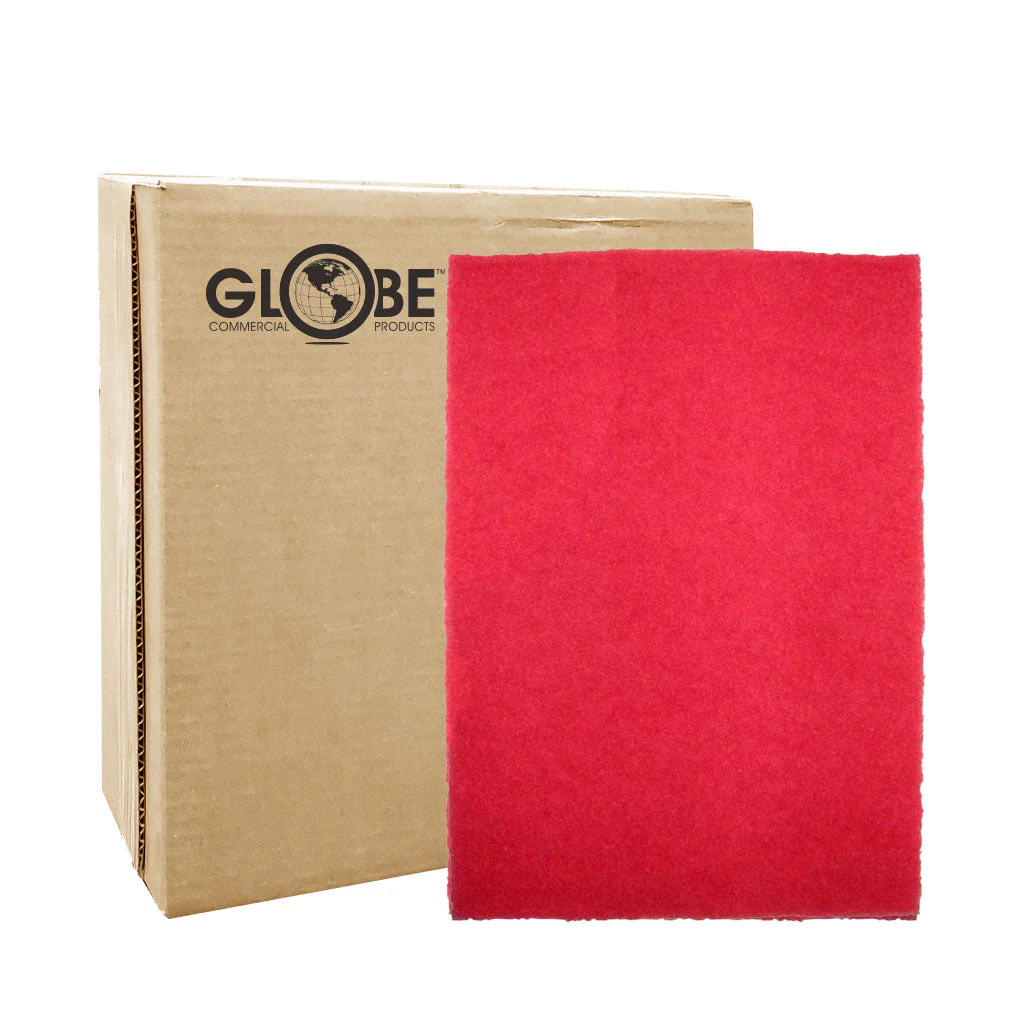 Red Buffing Rectangular Floor Pads - Sold By The Case - Image 3
