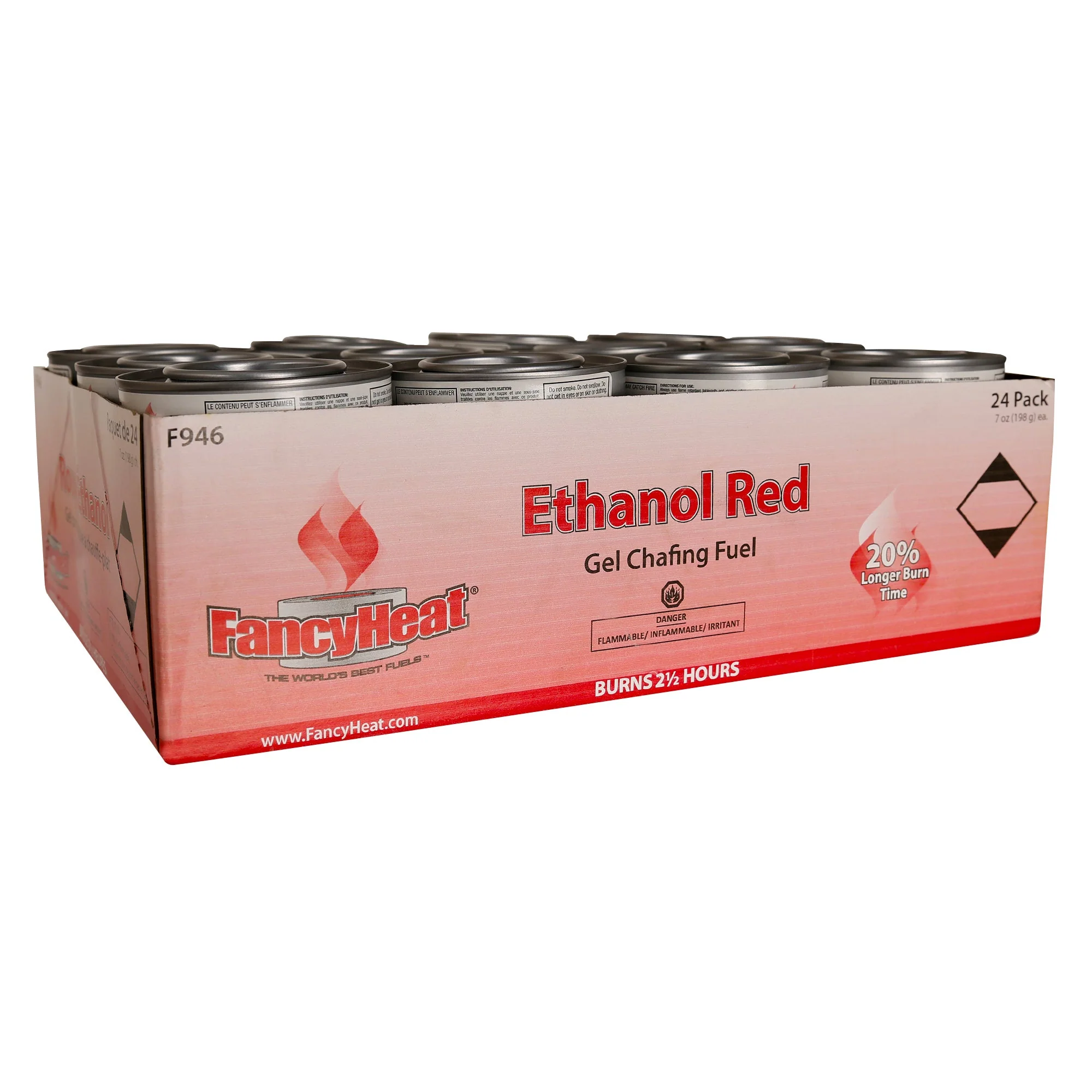 Red Ethanol Gel Chafing Fuel - Pack of 24 - FancyHeat - Restaurant Equipment and Smallwares - Canadian Distribution - Image 2