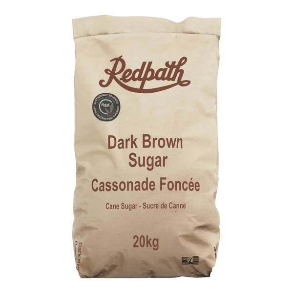 Redpath Dark Brown Sugar - 4 x 20 kg - Grocery and Food Items - Canadian Distribution - Ships Free Within Canada on Orders Above CAD $199
