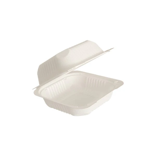Resto Hinged Container 6 in Ă— 6 in - Pack of 300 - Disposables, Restaurant Packaging and Take-Out Supplies - Canadian Distribution - Ships Free Within Canada on Orders Above CAD $199