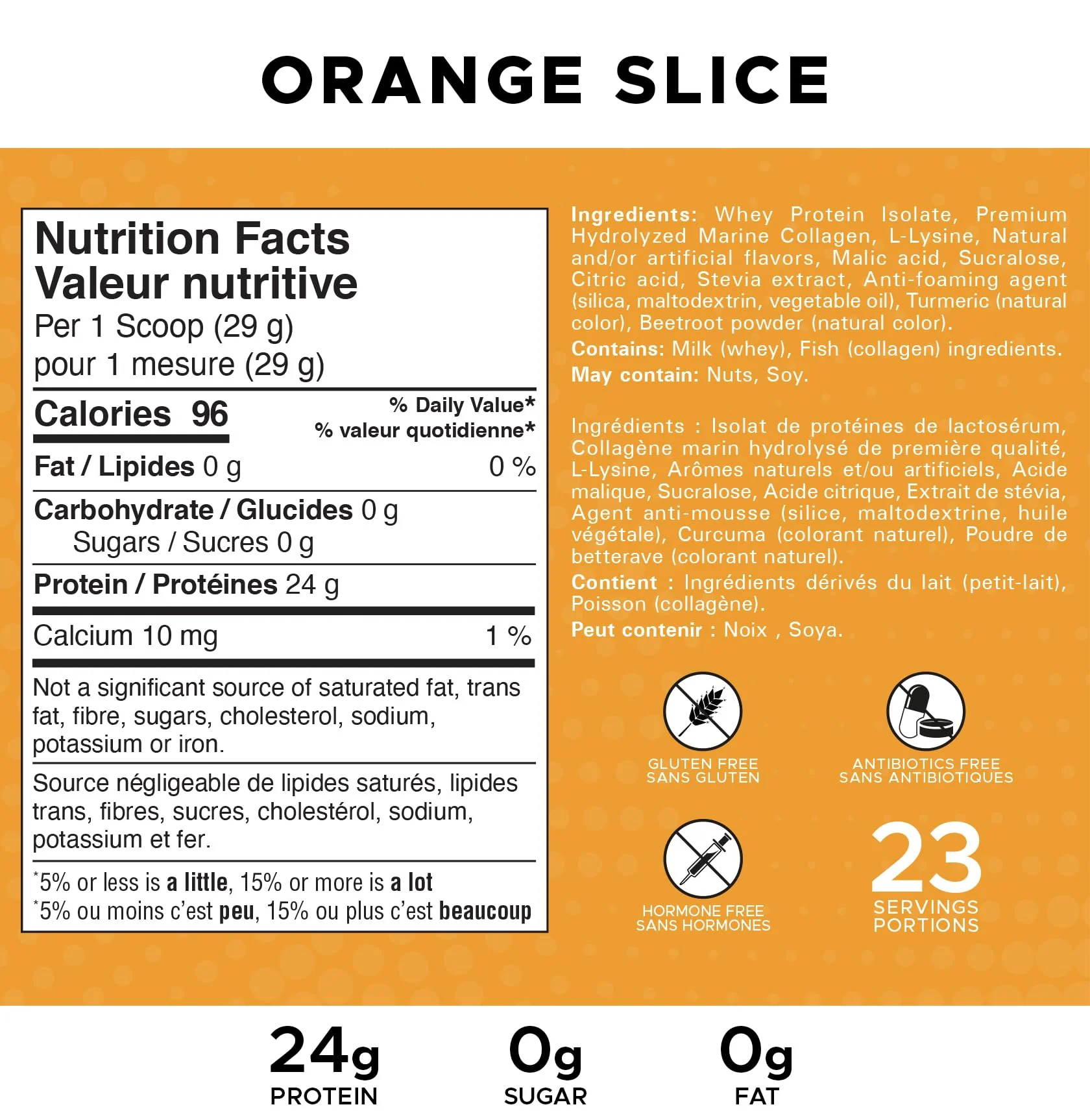 Revolution Nutrition โ Splash Clear Isolate Protein โ Orange Slice โ 667g / 23 Servings โ Zero Sugar - Canadian Distribution - Ships Free Within Canada on Orders Above CAD $199 - Image 8